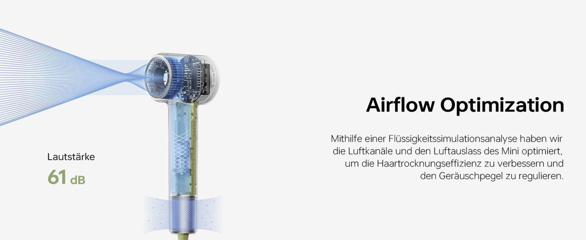 Laifen Mini Hochgeschwindigkeits-Haartrockner Grün