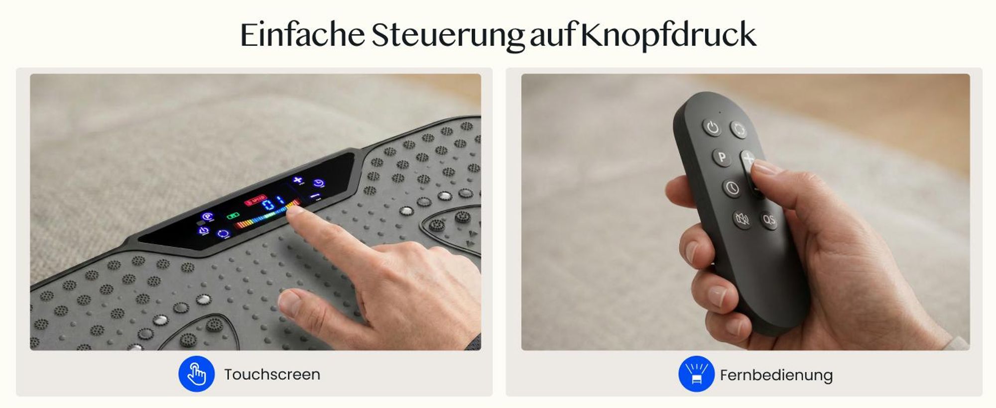 FLEXISPOT Vibrationsplatte, BIS 200KG, 120 Stufen, vielseitige Programme, LED Display, Fernbedienung, 2 Widerstandsbänder, integrierte Räder Schwarz