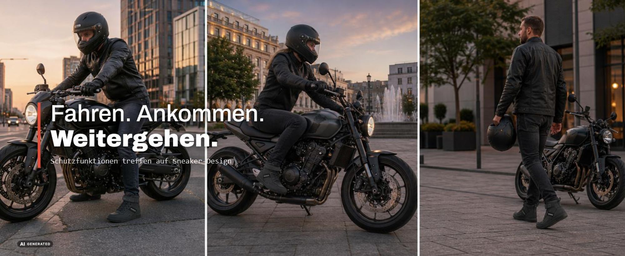 Bogotto Denton perforierte wasserdichte Motorrad Schuhe, grau, 42