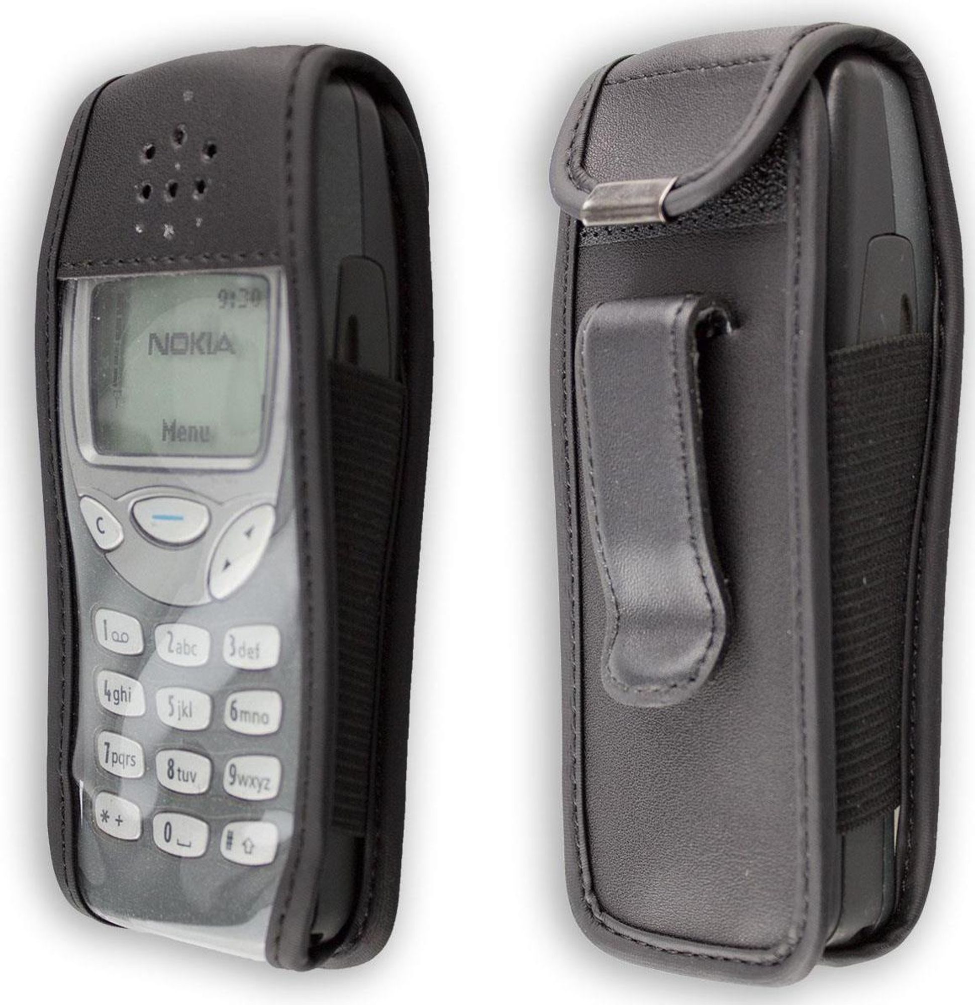 caseroxx Ledertasche mit Gürtelclip kompatibel mit Nokia 3210 aus Echtleder, Tasche mit Gürtelclip und Sichtfenster  Bild 3
