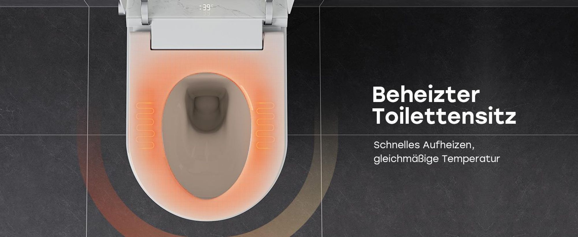 Smart Toilette mit Beheizter Toilettensitz