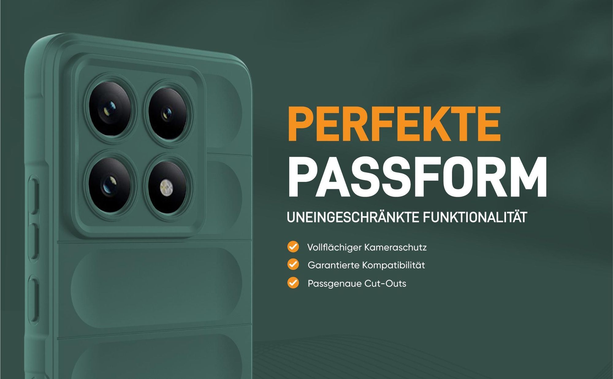 Grünes robustes Smartphone Cover für Xiaomi 14T Pro mit perfekter Passform