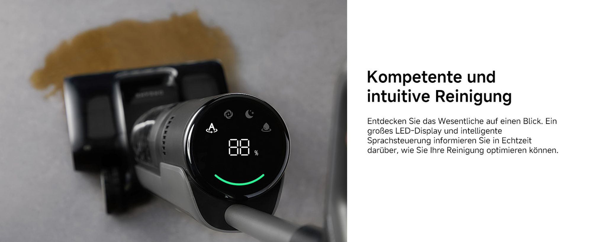 Dreame H12 Pro FlexReach Nass- und Trockensauger,Kabelloser Staubsauger-Mopp ohne Verwicklungen für Hartböden,180°Liegefläche,Heißluft-Selbstreinigung