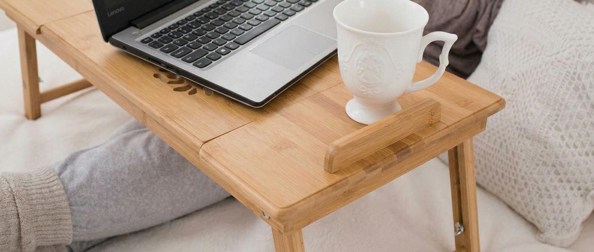 tectake® Laptoptisch Janina 72 x 35 x 26 cm
