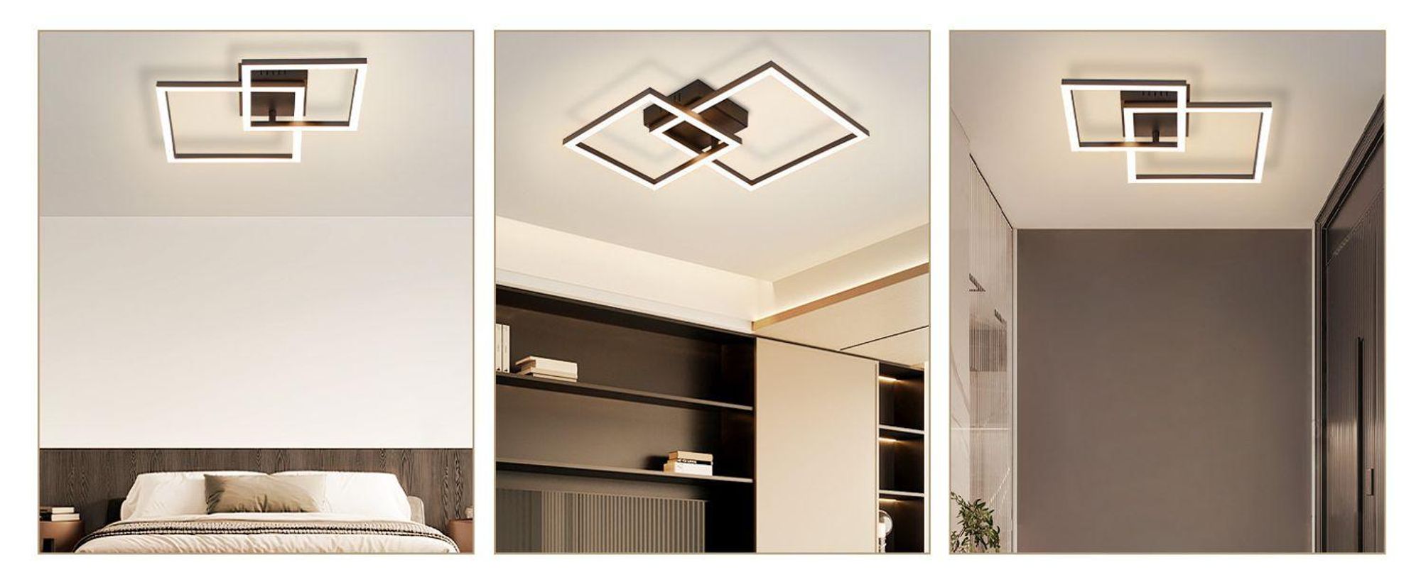 ZMH LED stropné svetlo čierne hranaté stropné svietidlo 20W teplá biela lampa do spálne moderný dizajn obývacia izba čierna kuchynská lampa stropné osvetlenie