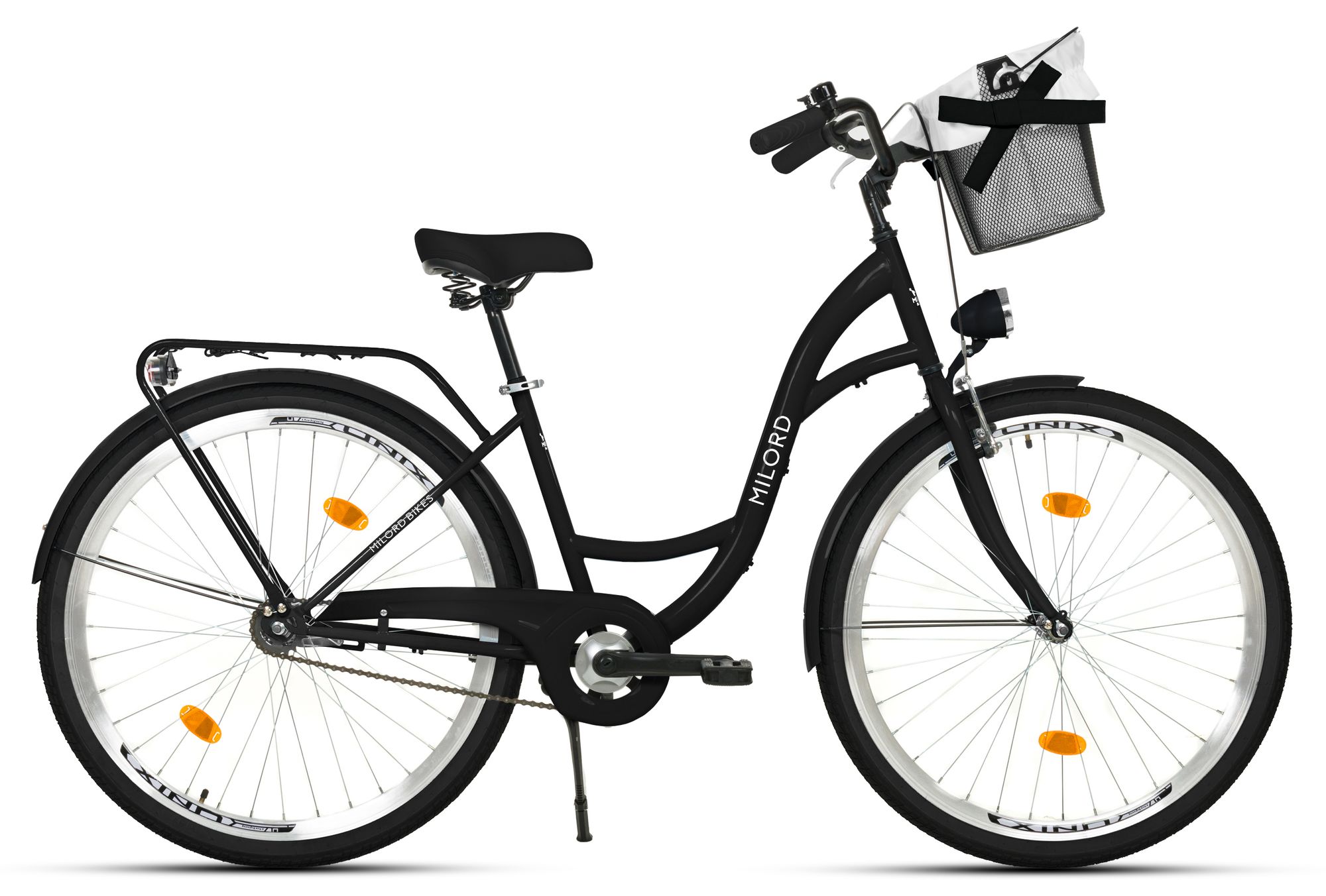Milord Komfort Fahrrad Mit Korb Damenfahrrad, 26 Zoll, Rosa, 1 Gang