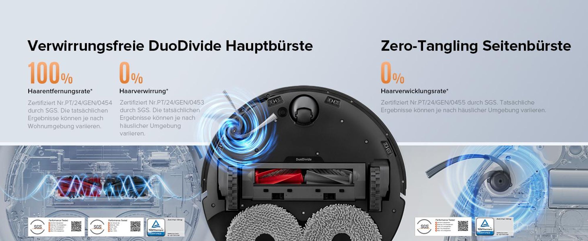 Roborock Qrevo Edge S5A Staubsauger Roboter 18.500 Pa(Upgrade von Qrevo Master) Dual Anti-Tangle, inkl. 1L Bodenreiniger, FlexiArm Design,Schwarz