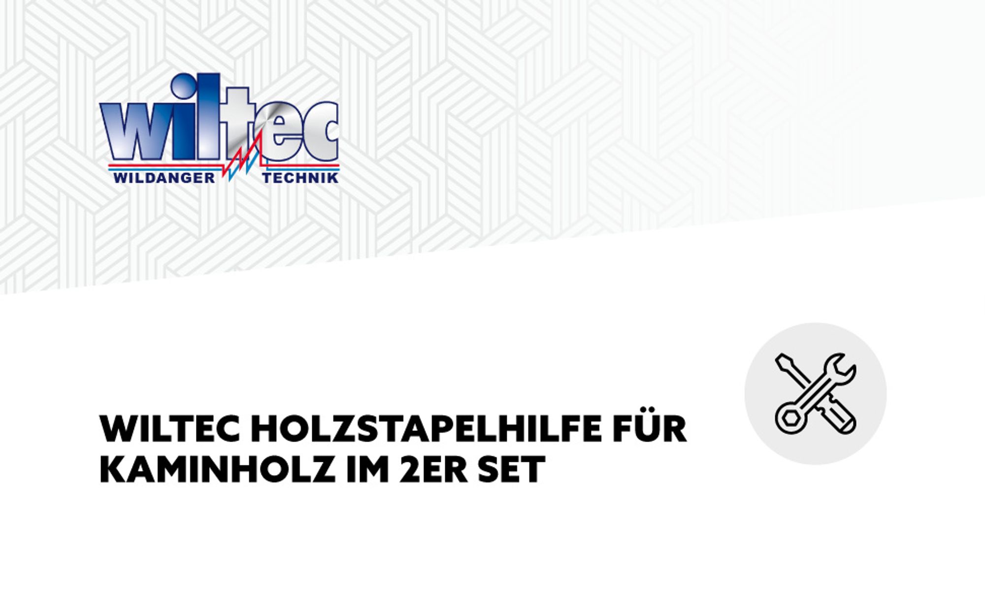 Wiltec Holzstapelhilfe für Kaminholz im 2er Set, 335 x 85 x 130 mm, Brennholz Stapelhilfe Gestell für Feuerholz und Brennholz, Holzhalter