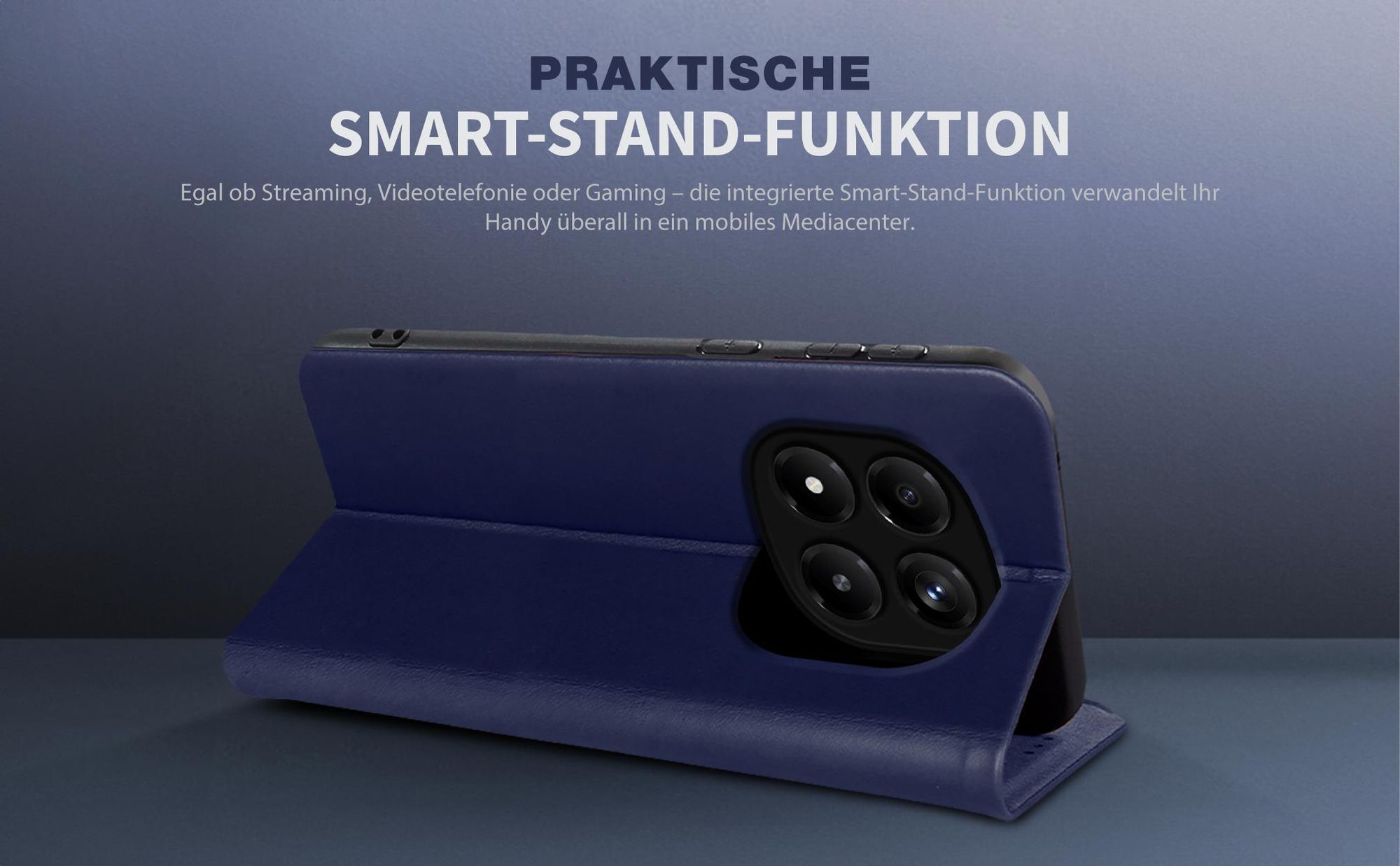 Leder Smartphonehülle für das Xiaomi Redmi Note 15 Pro+ 5G mit Rundum Schutz