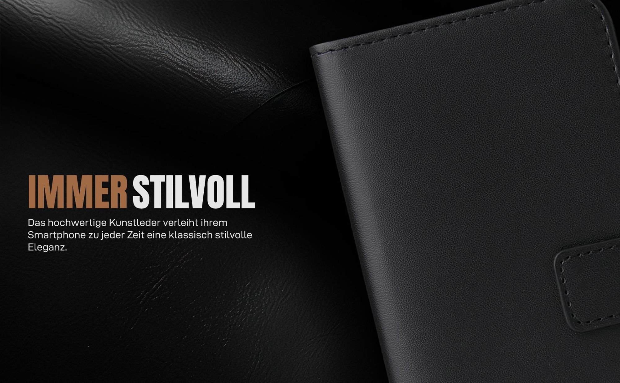 Stillvolle Wallet-Hülle für Xiaomi Redmi 15C