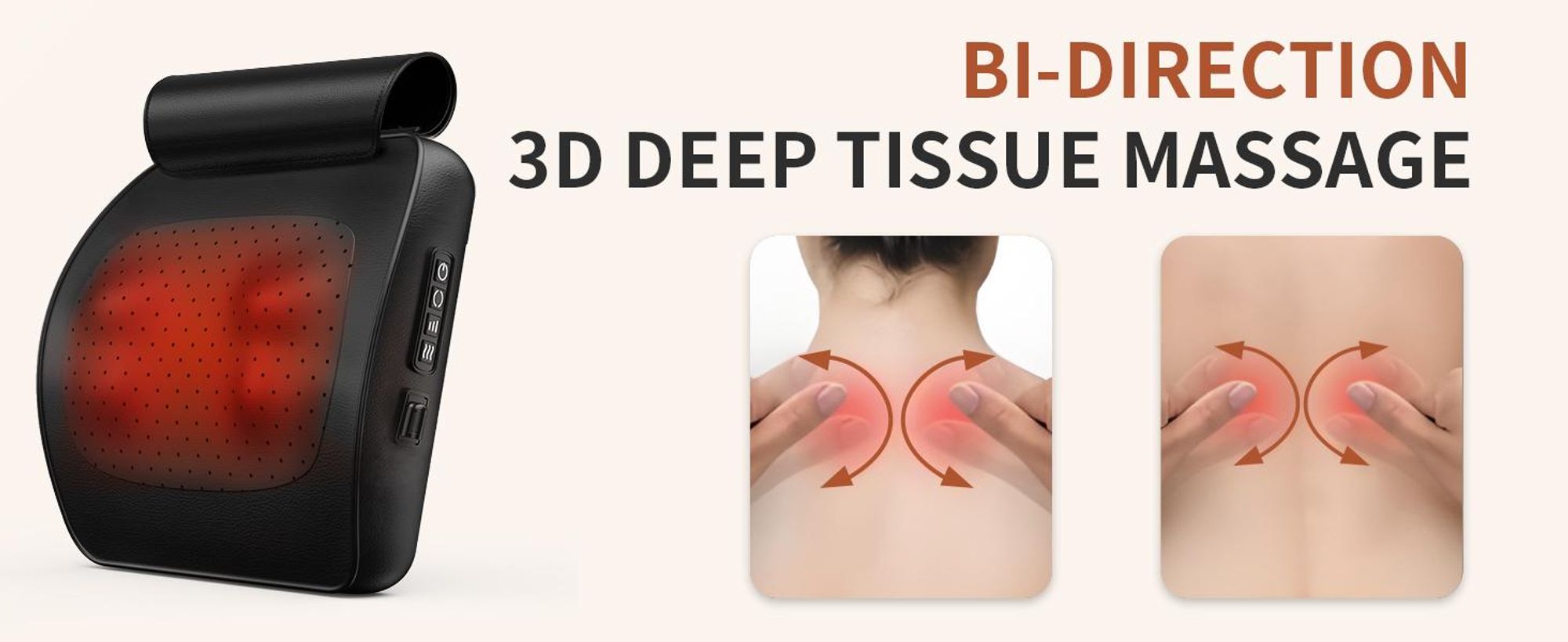 3D Shiatsu Nacken & Rücken Massagegerät mit Wärme gegen Schmerzen (Nacken, Taille, Beine) – Perfecktes Geschenk für Frauen & Männer