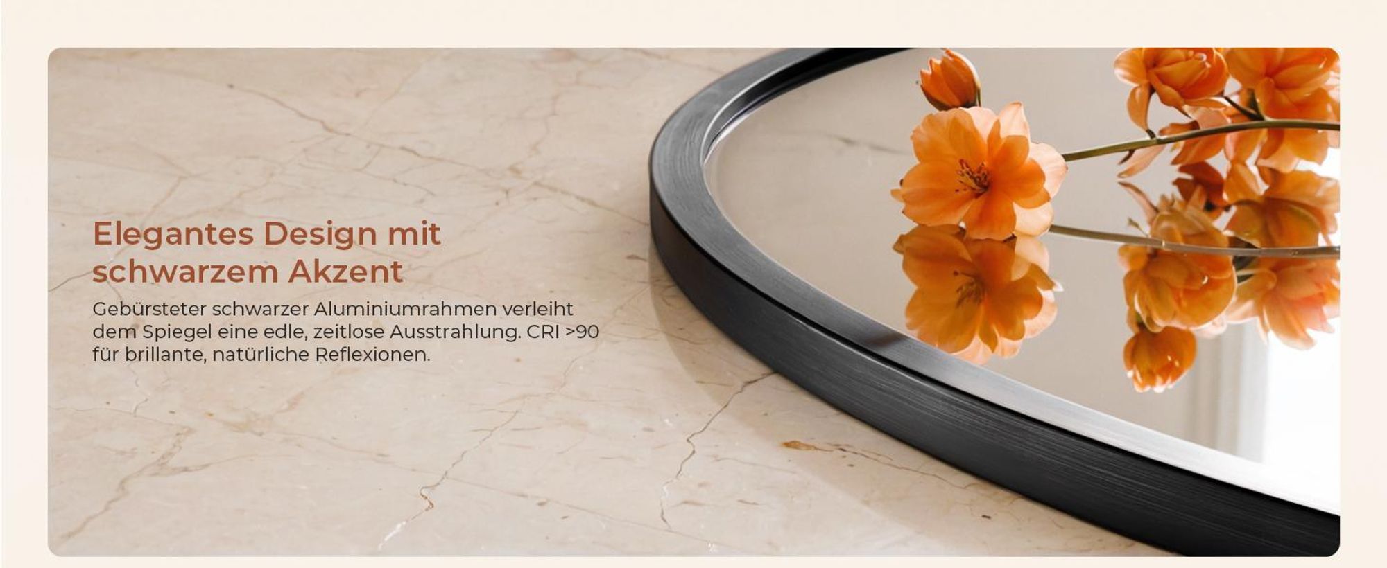 S'AFIELINA Badspiegel mit Beleuchtung Rund 80 cm Diameter,LED Badspiegel mit Touch, Beschlagfrei, Dimmbar, Uhr, Temperatur, Speicherfunktion,Schwarzer
