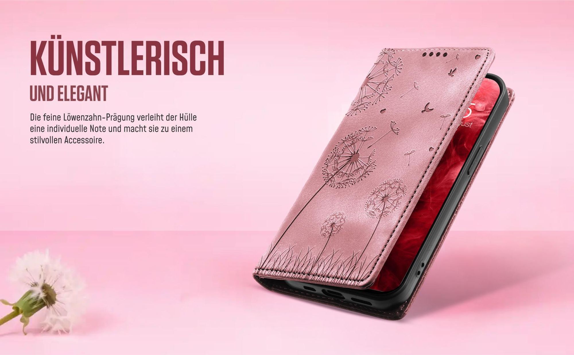 Rosa Handycase für Samsung Galaxy S25 in elegantem und zeitlosem Look