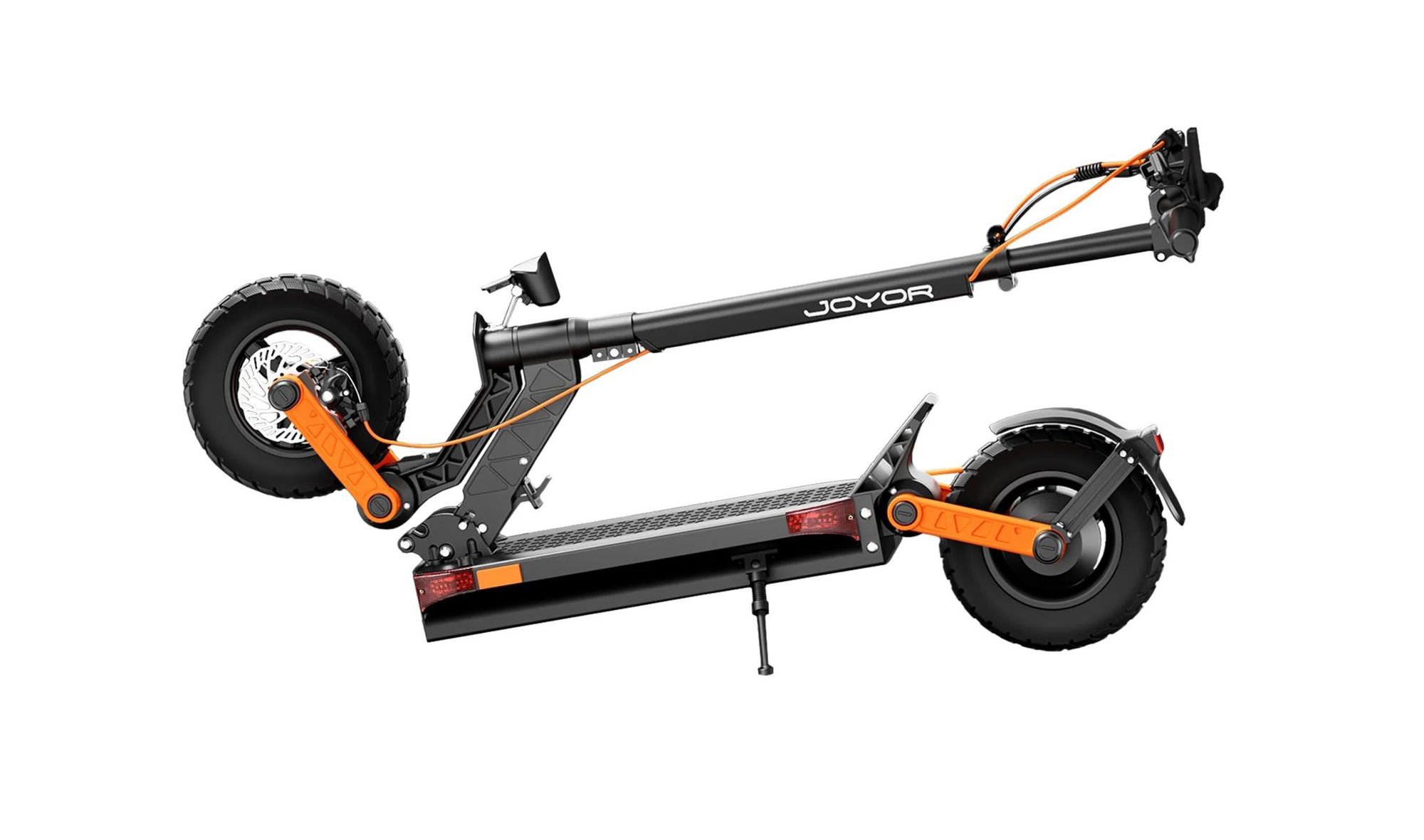 JOYOR S8 Faltbar Elektrorollerr - 600W Motor 48V26AH Akku 10 Zoll Reifen Mechanische Scheibenbremse und Beleuchtung - Schwarz
