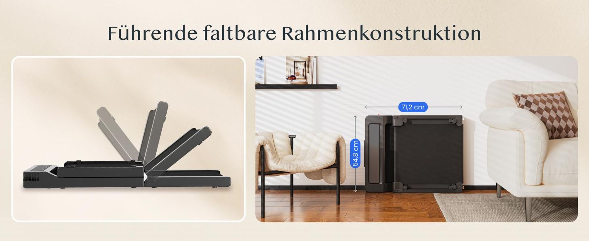 FlexiSpot Foldex Laufband 180° Faltbar, 4 in 1 Tragbares Walking Pad mit Fernbedienung und LED Display 120 kg Belastbar für Home Office & Zuhause