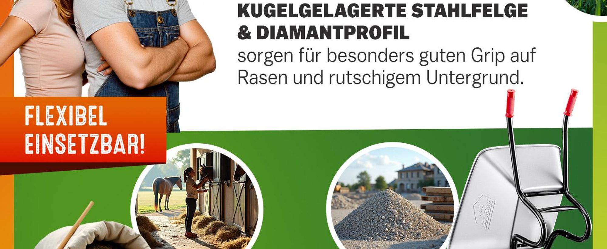 GARDEBRUK® Schubkarre 100L 250kg