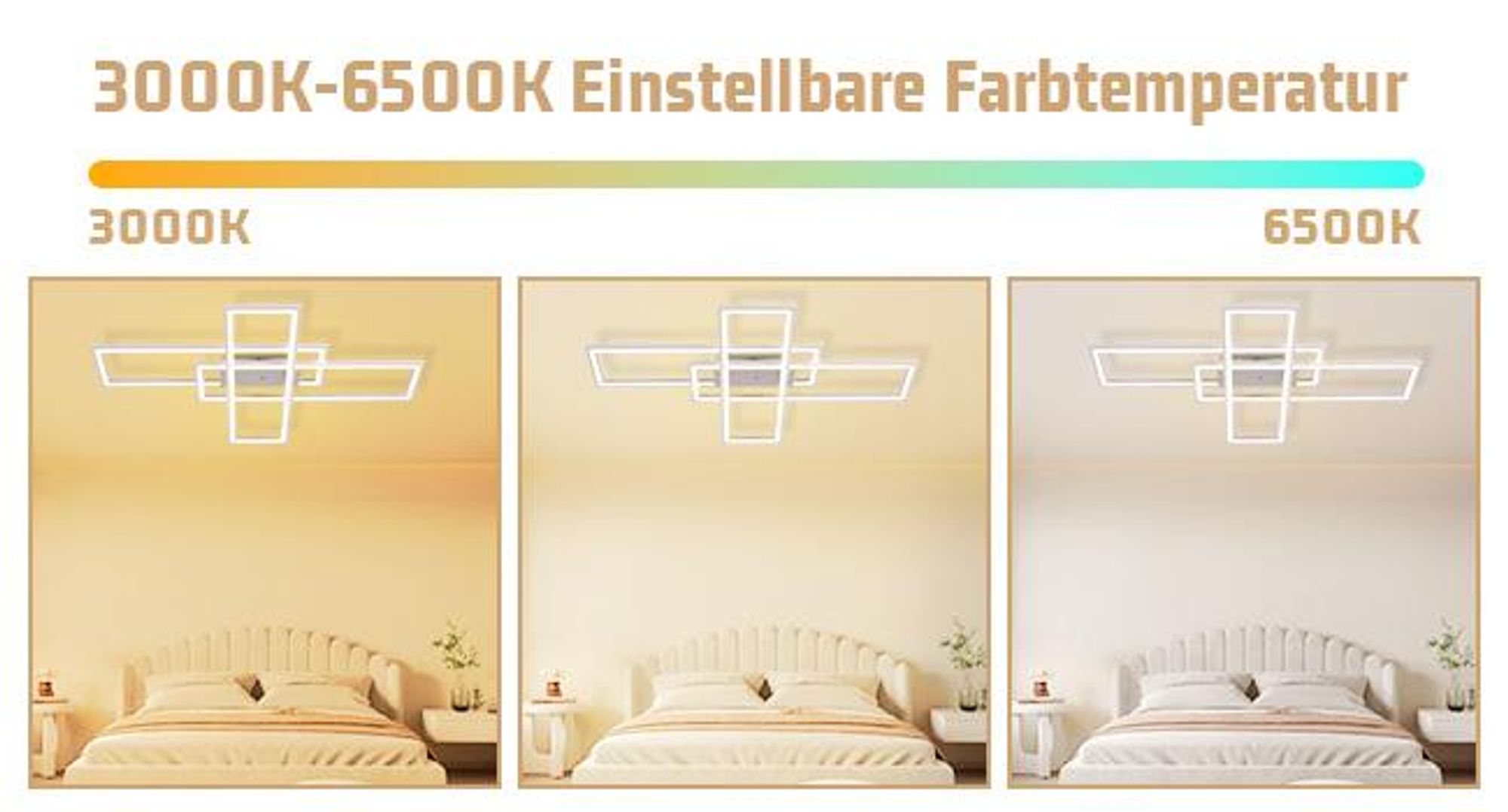 ZMH LED stropní světlo bílé stropní svítidlo stmívatelné s dálkovým ovládáním RGB změna barvy 50W pro ložnici obývací pokoj kuchyň předsíň