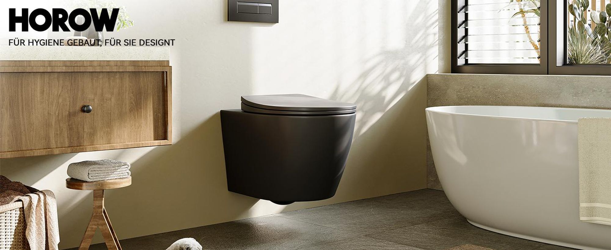 eine schlichte Hänge Toilette und modern Design