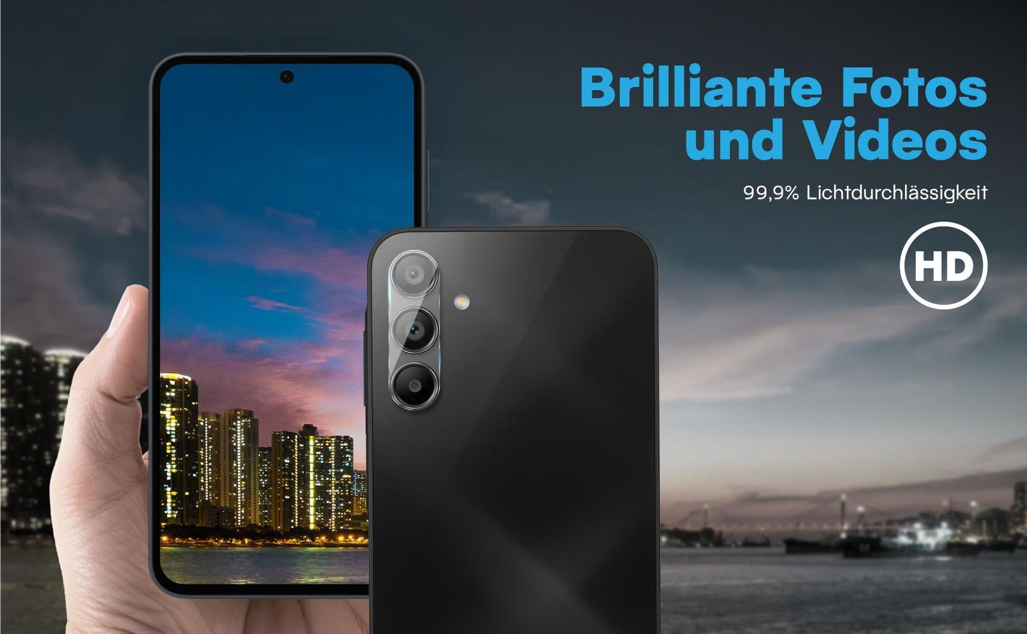 Brilliante Bildqualität mit dem Samsung Galaxy A27 5G dank 99,9% Lichtdurchlässigkeit