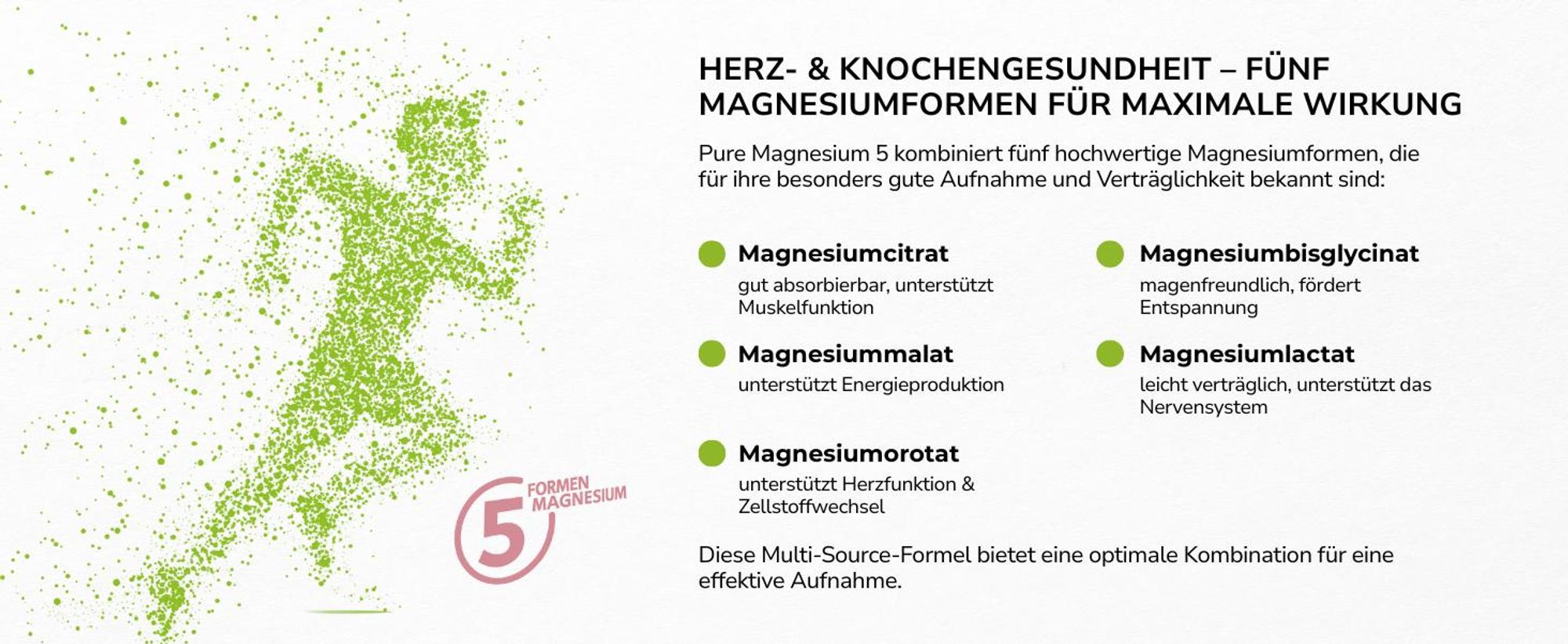 Packung Biostile Pure Magnesium 5 mit Apfel und Limette, 30 Portionsbeutel