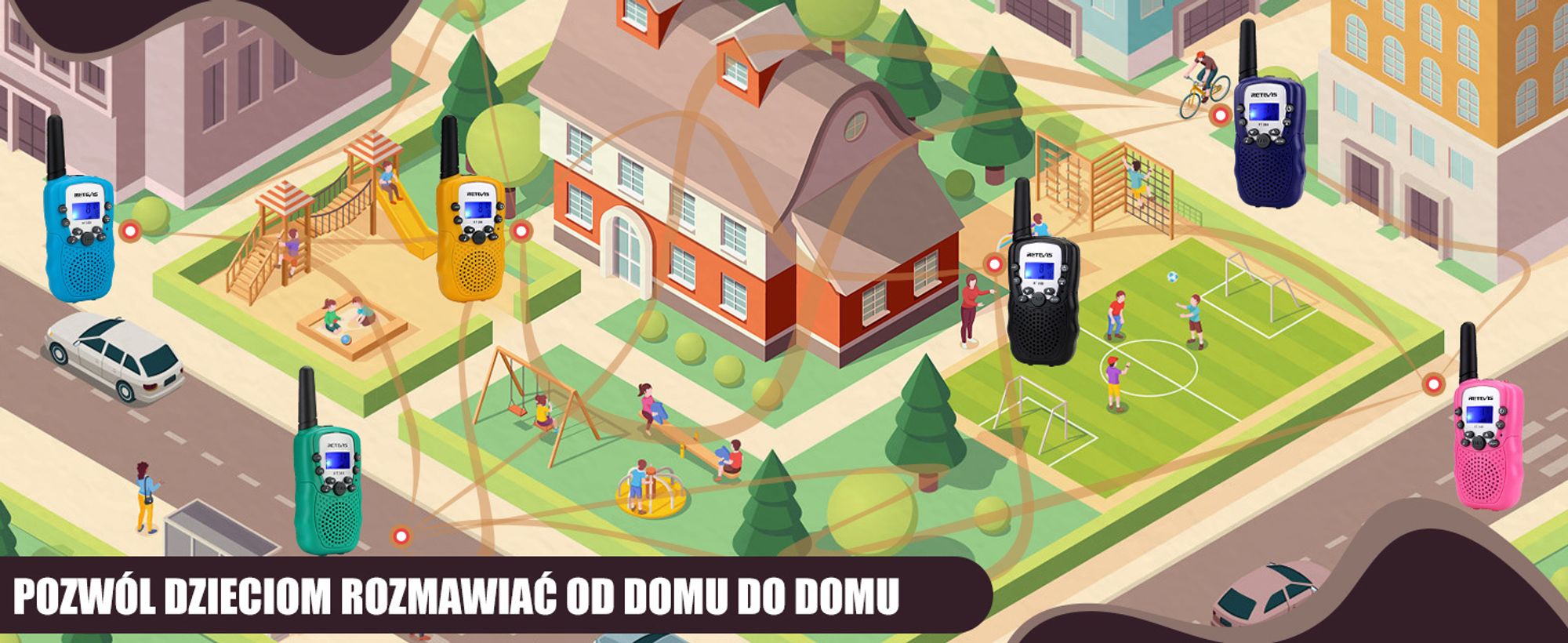 Krótkofalówka Retevis RT388 dla dzieci, zabawka od 4-12 lat, radio z latarką VOX, prezent świąteczny do gier kempingowych