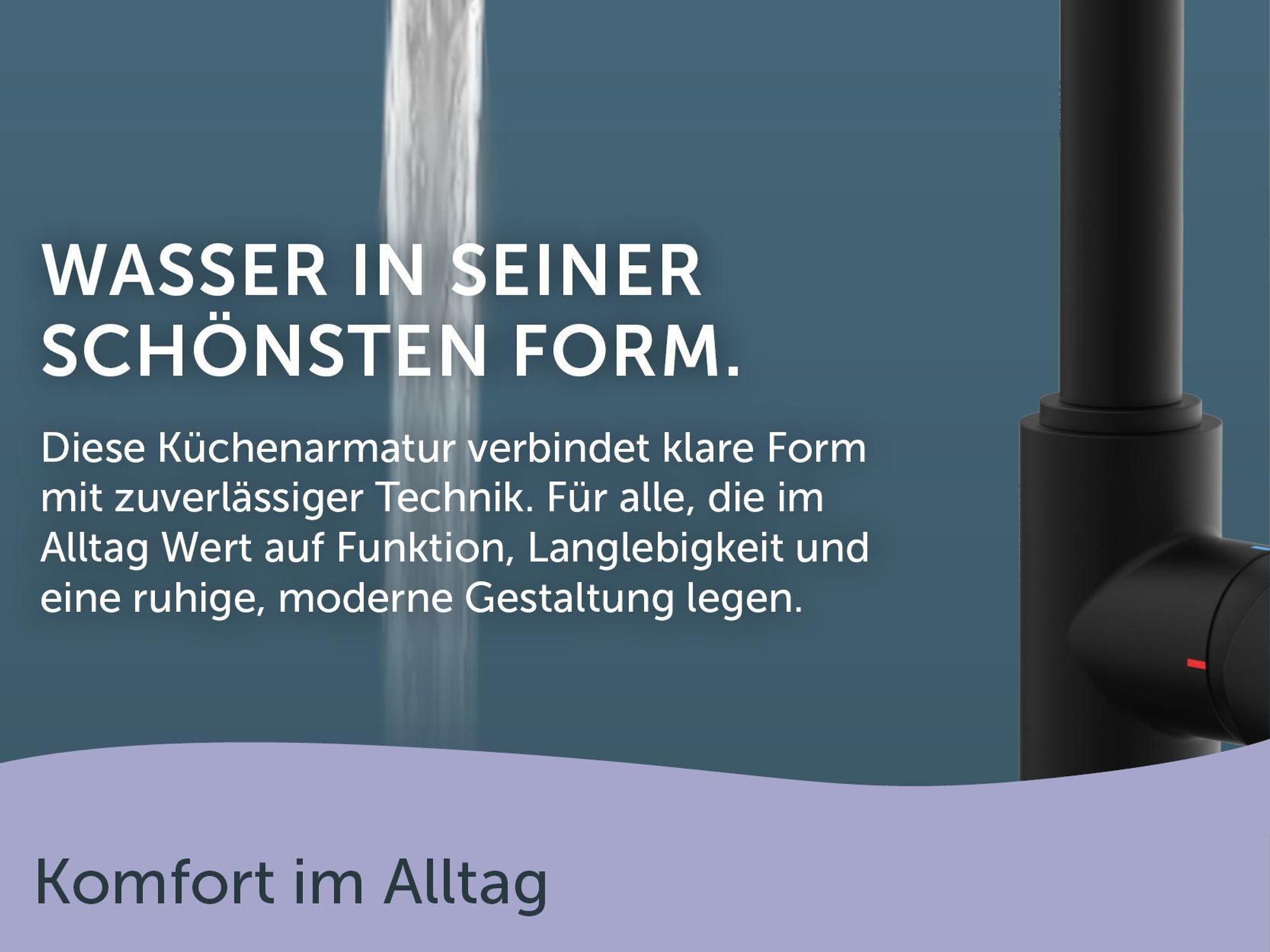 SCHÜTTE Küchenarmatur LONDON mit Geschirrbrause, Wasserhahn Küche ausziehbar, Einhebelmischer Küchenarmaturen Chrom