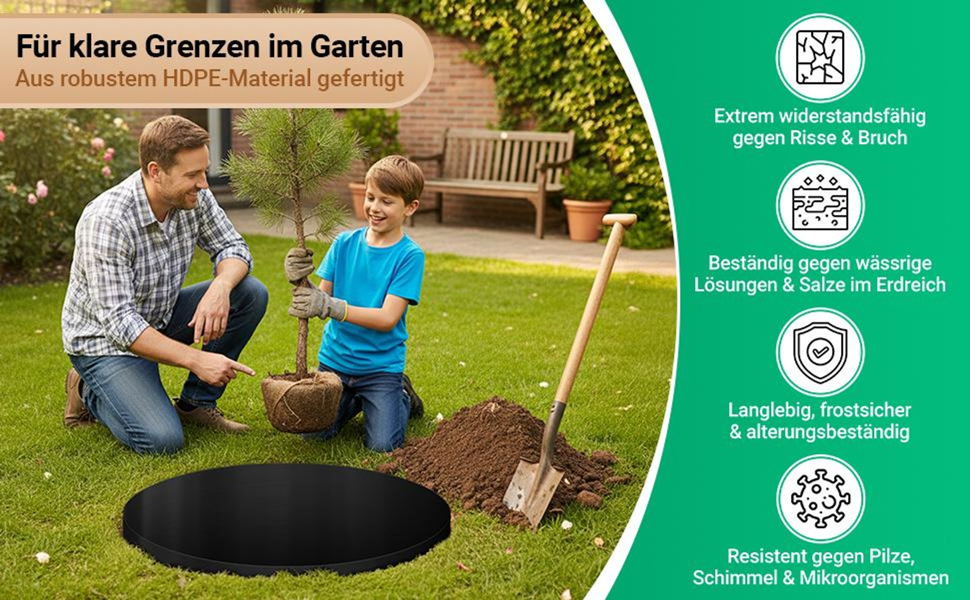 Rhizomsperre Wurzelsperre 10 m x 100 cm Stärke 2 mm & Verschlussschiene*