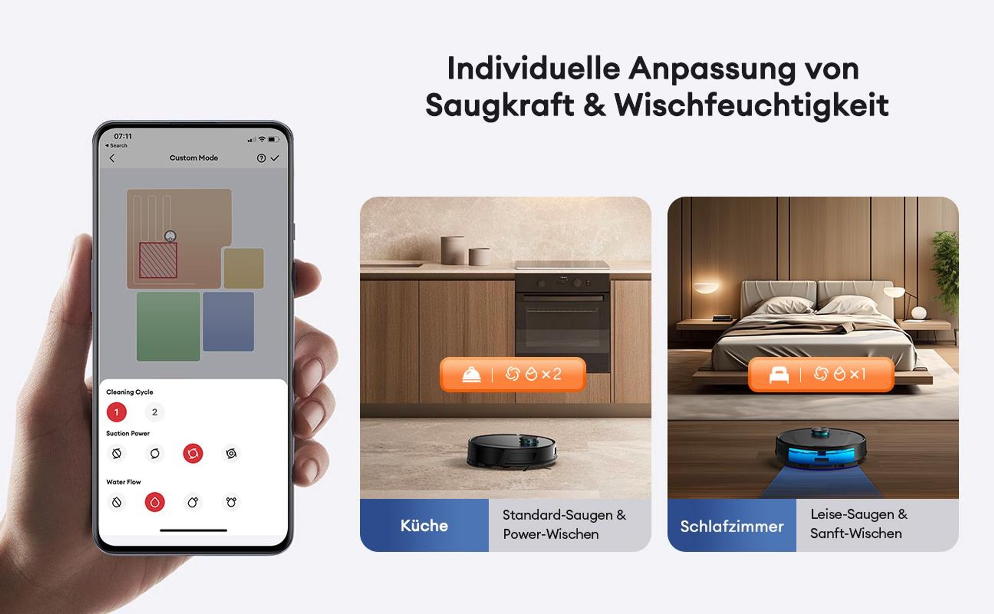 Ultenic ULT20P Staubsauger Roboter mit Absaugstation 4L, 200 Min. APP-Steuerbarer Saugroboter mit Wischfunktion 8000 Pa mit Laser-Hindernisvermeidung