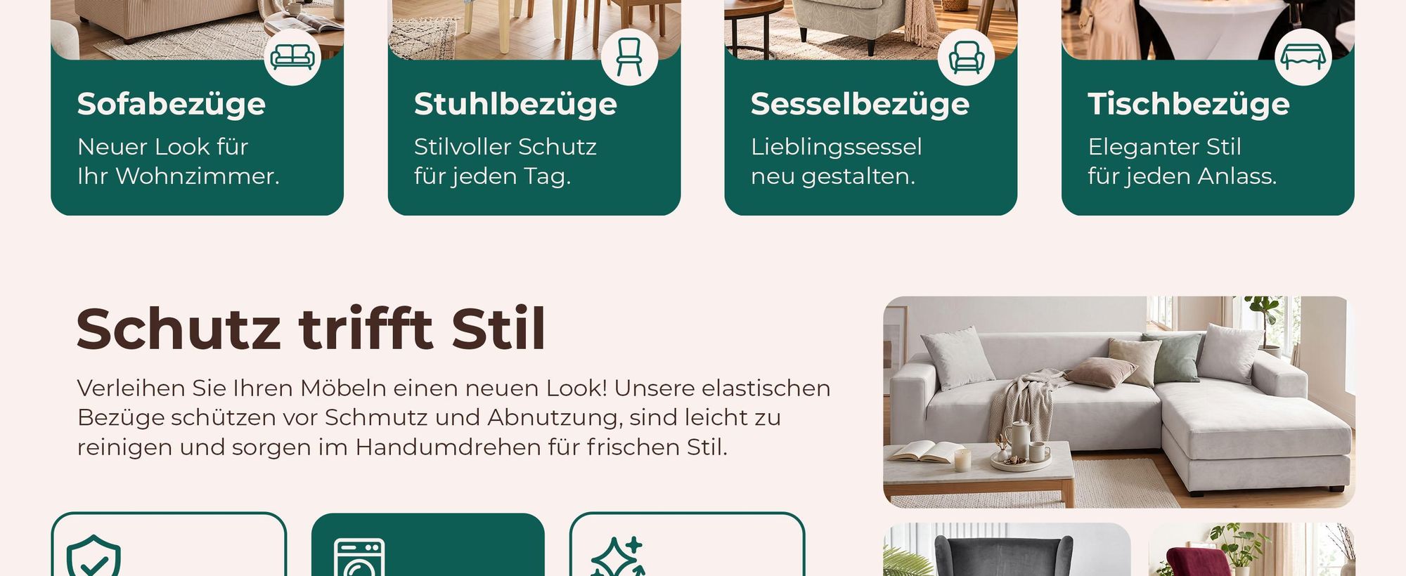Hussen, stuhlhussen, sofahussen, sofa bezug