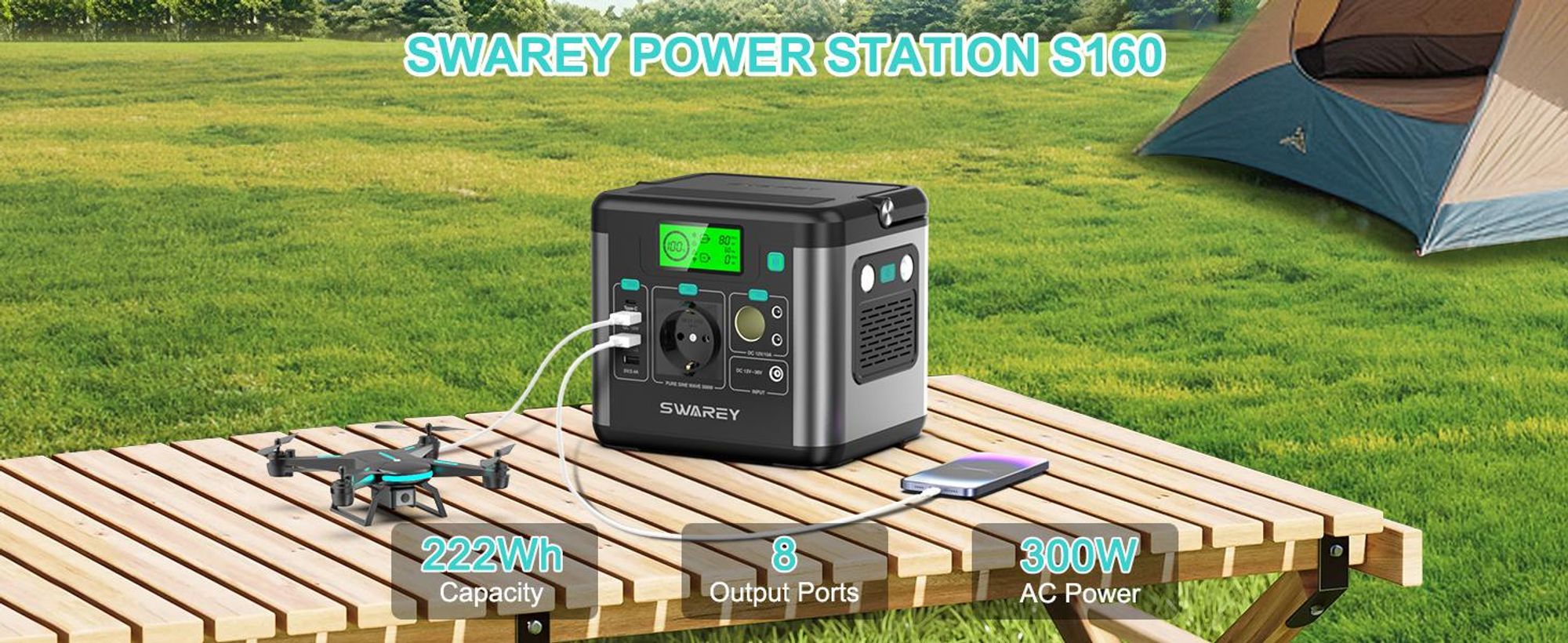 Tragbare Power Station,Solarspeicher,Powerstation,Stromerzeuger,Powerbank,Solargenerator,Ladegeräte