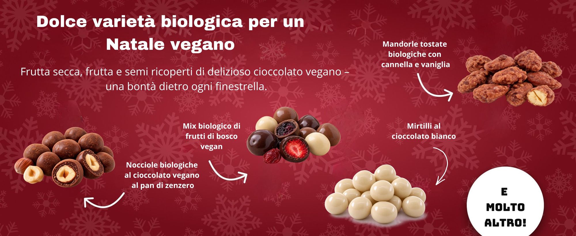 Landgarten Vegan Christmas calendario avvento 2026, 24 snack choco bio