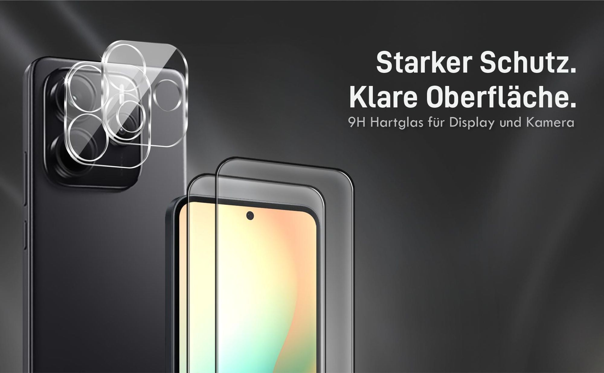 Kamera + Display Glas Set für Xiaomi Redmi Note 14 5G kompatibel mit allen gängigen Hüllen