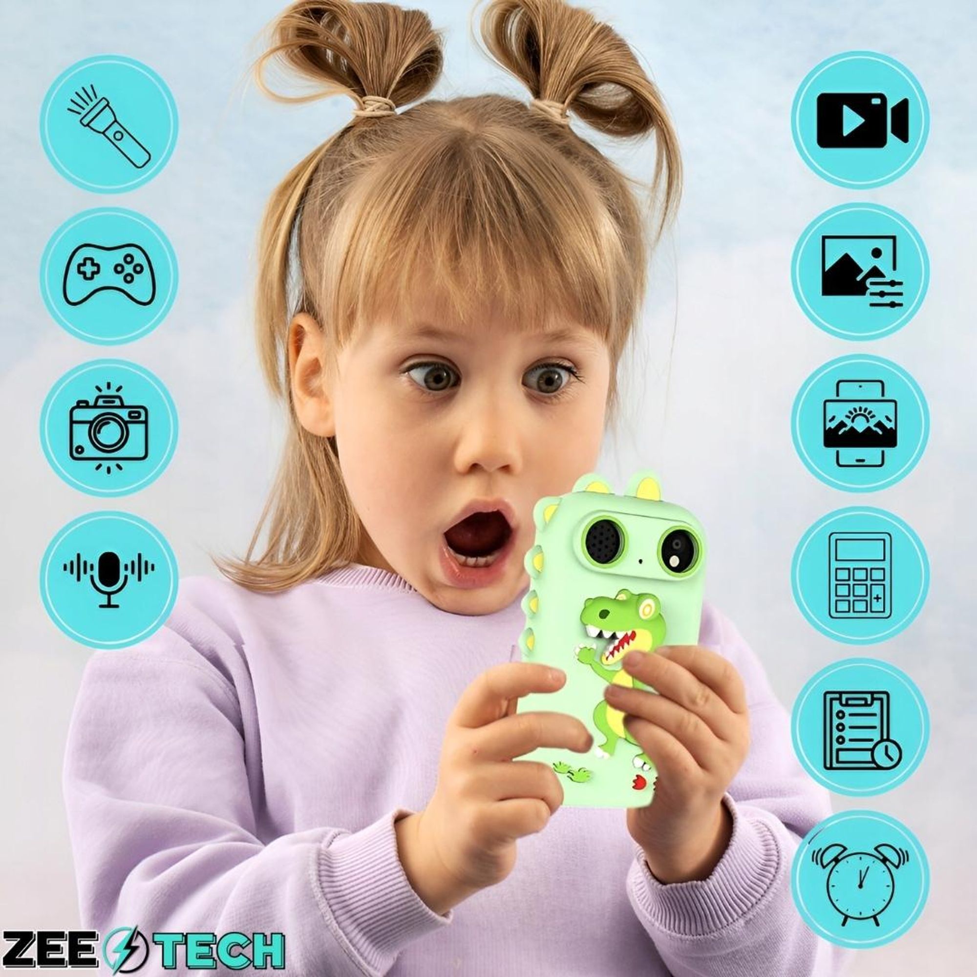 Telefon Für Kinder Spielzeug Digitale Kamera Lernkamera + Karte 32Gb