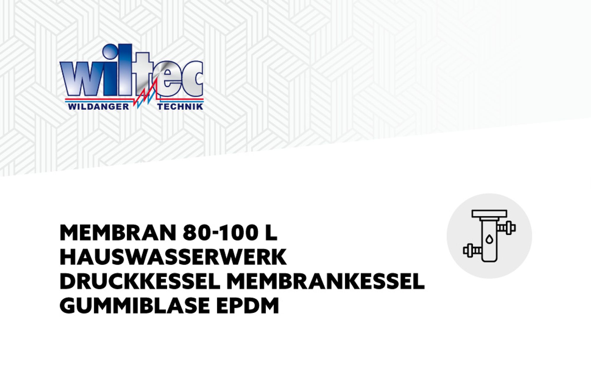 Wiltec Ersatzteil für Membrankessel bis 100 l EPDM-Membran für Druckbehälter, Druckausgleichsgefäß für Hauswasserwerk mit Druckkessel