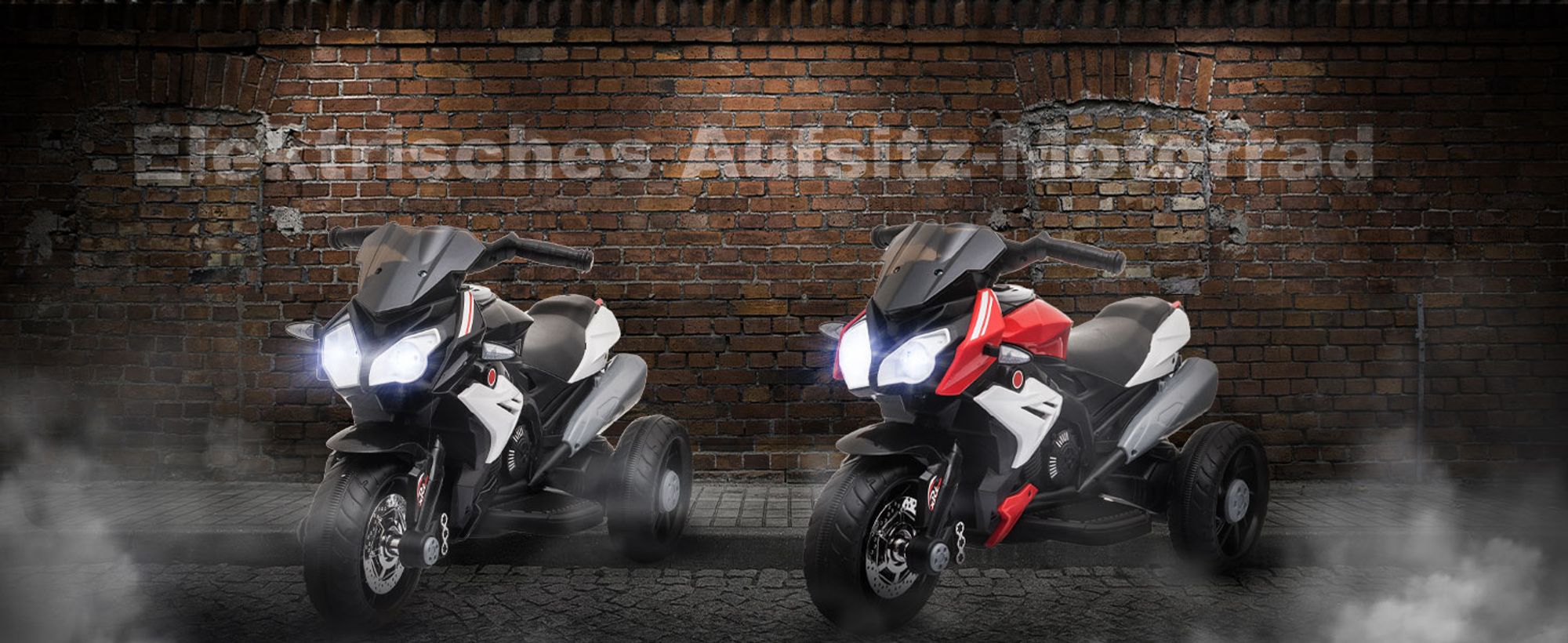HOMCOM Kinder Elektromotorrad Kindermotorrad Kinderfahrzeug 3km/h