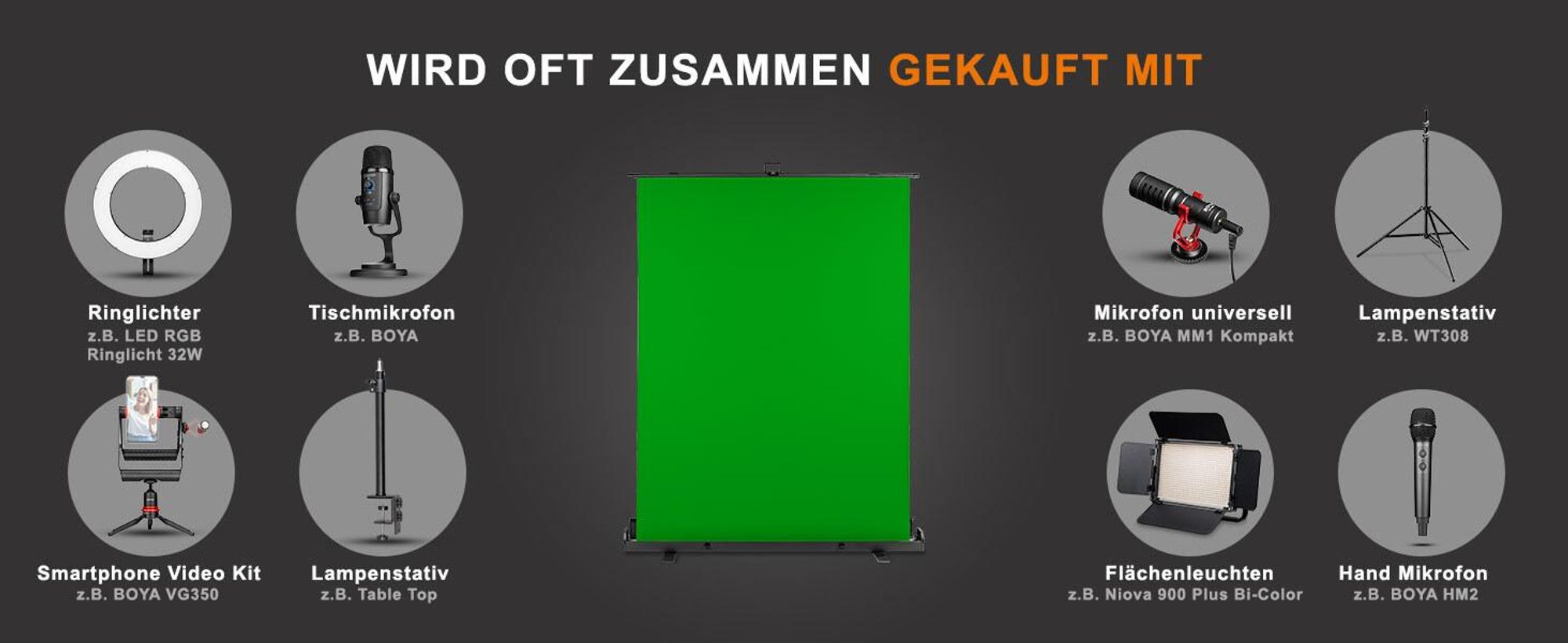 Walimex pro Roll-up Panel Hintergrund grün 210x220 1023209