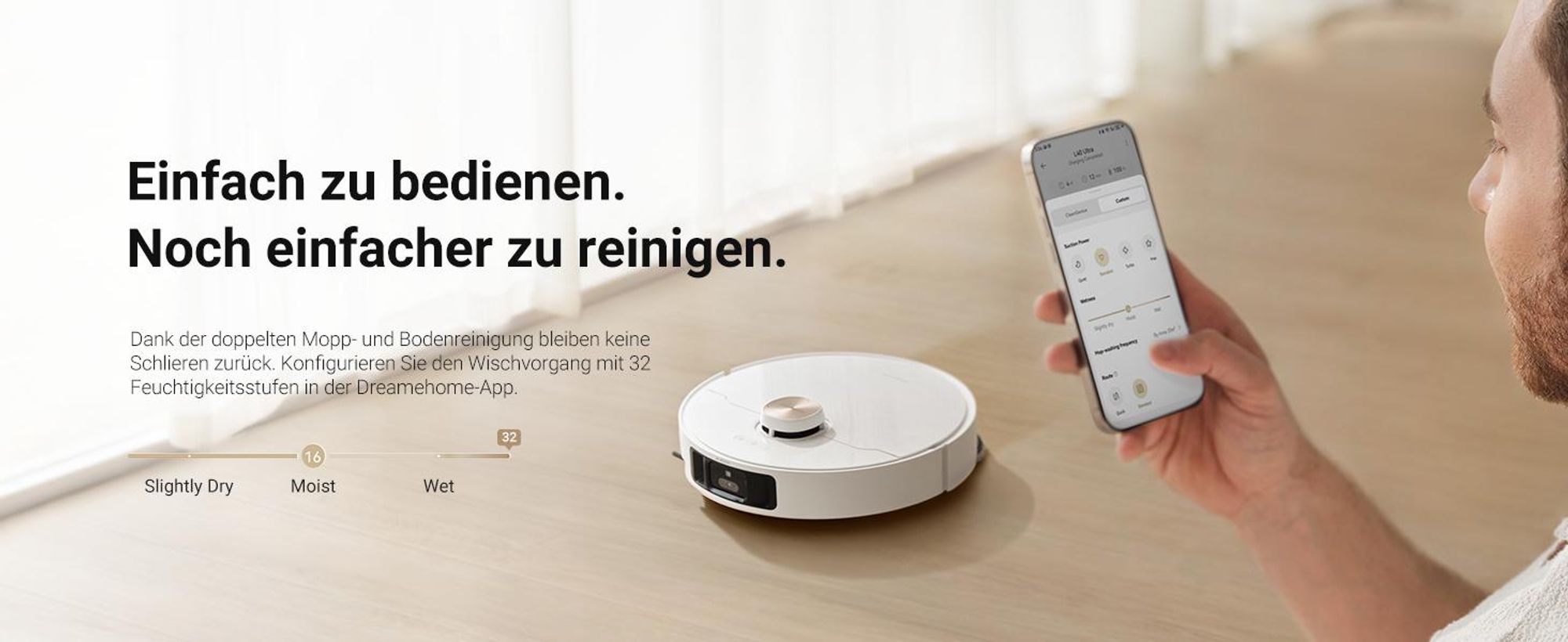 Dreame L40 Ultra Roboter Staubsauger mit Wischfunktion,11KPa Saugleistung,65°C selbstreinigendem,0 tangle Bürste,Obstacle Avoidance,All-in-One-Dock