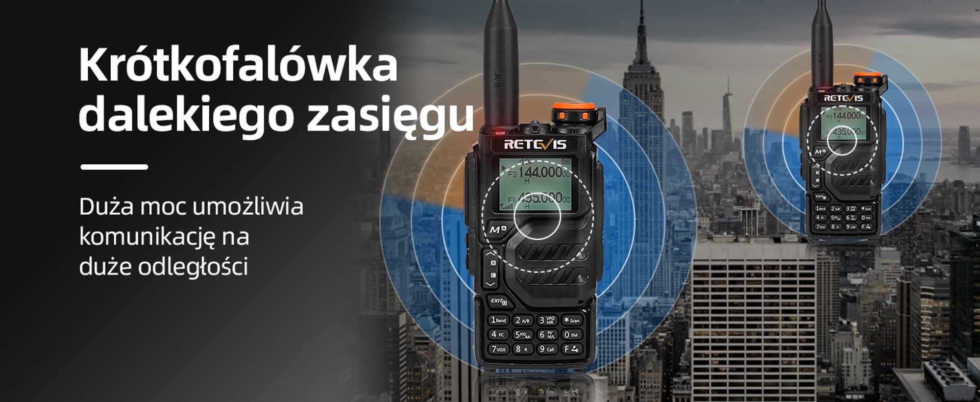 Radiotelefon amatorski Retevis RA79, radiotelefon nasobny o mocy 5 W, akumulator 1400 mAh do polowań, podróży, wędrówek, radiotelefon dalekiego zasięgu (1 szt.)