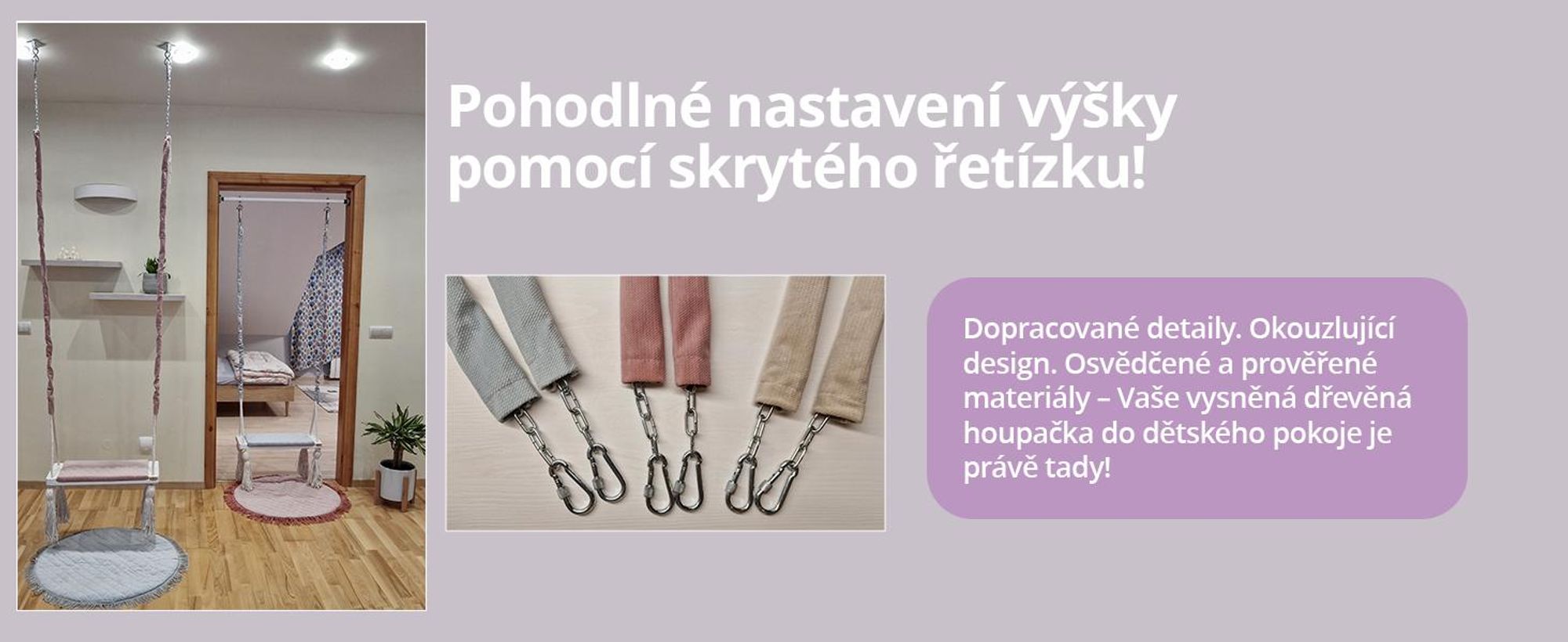Create for you® - Dřevěná Houpačka Pro Děti, Bezpečná Domácí Houpačka, Velká Dětská Houpačka Do Interiéru, Sedátko Z Měkkého Materiálu, Výškově Nastavitelná - Růžová