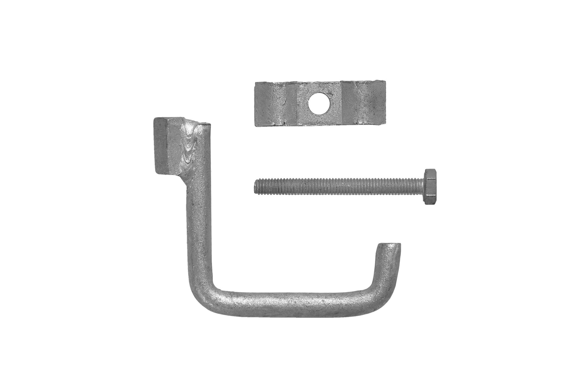 Montagehaken Hakenhalter für U-Profil 80 mm, verzinkt, rostfrei, für Gitterroste