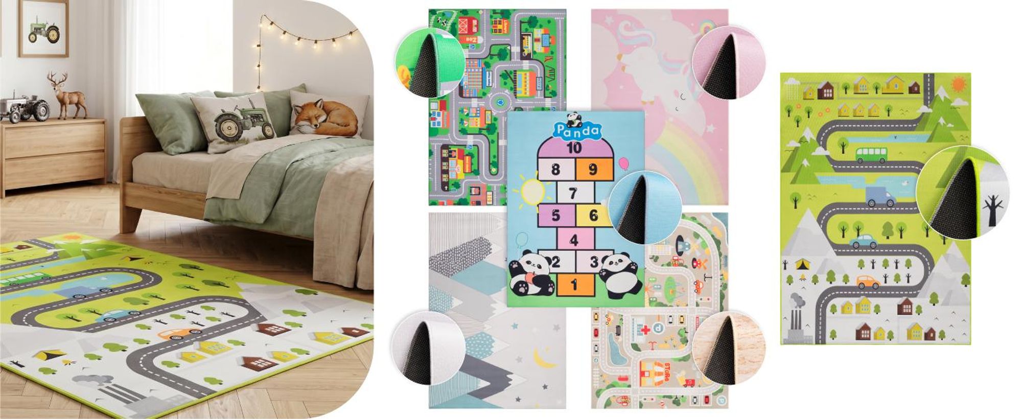 Tapiso Teppich JOY Kurzflorteppich rutschfest pflegeleicht modern Spielteppich Kinderzimmer 120 x 160 cm