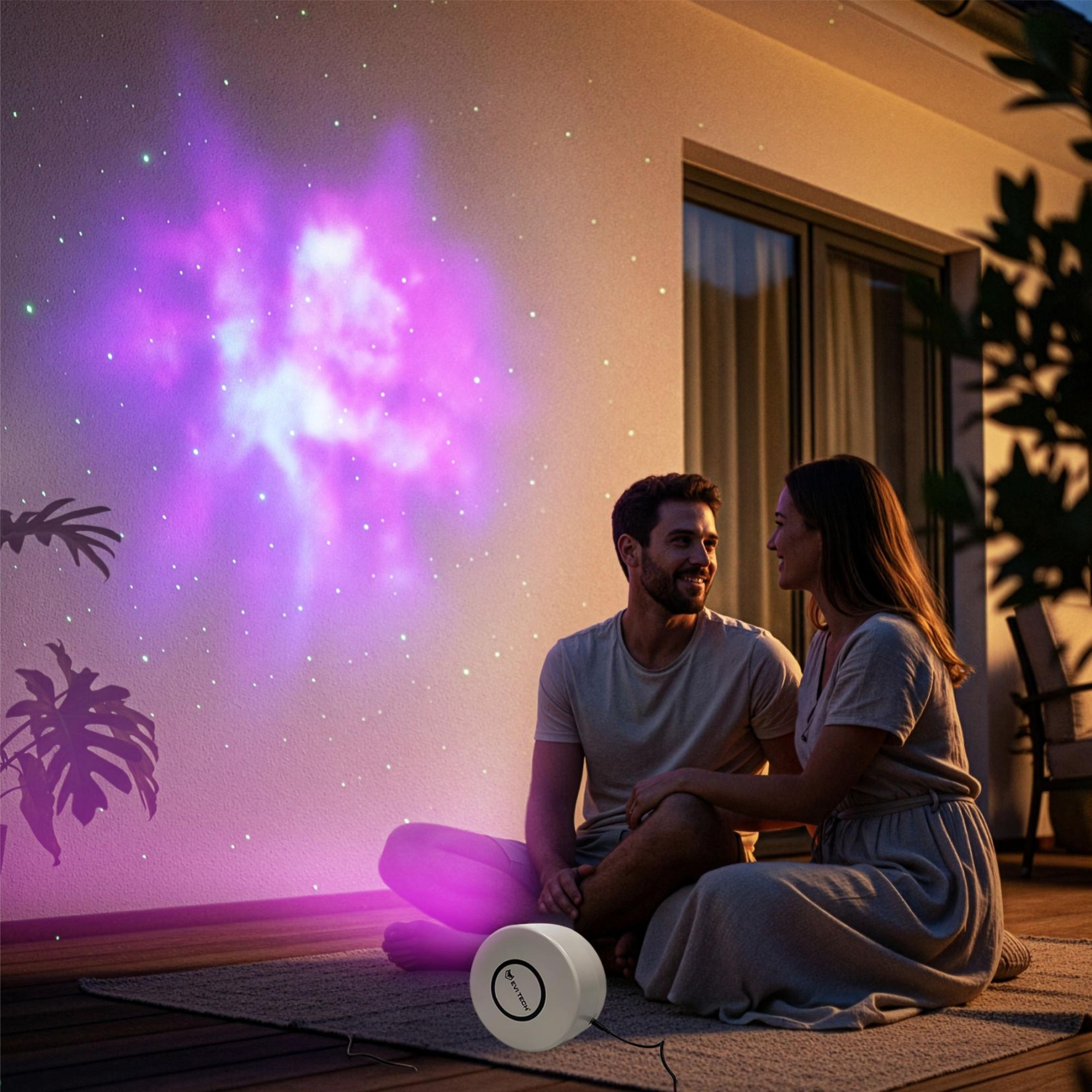LED Sternenprojektor Galaxy Star, 3D Nachtlicht Beamer mit Fernbedienung, Sternenhimmel Projektor für Kinder & Schlafzimmer, EVI TECH GalaxyStar 2.1