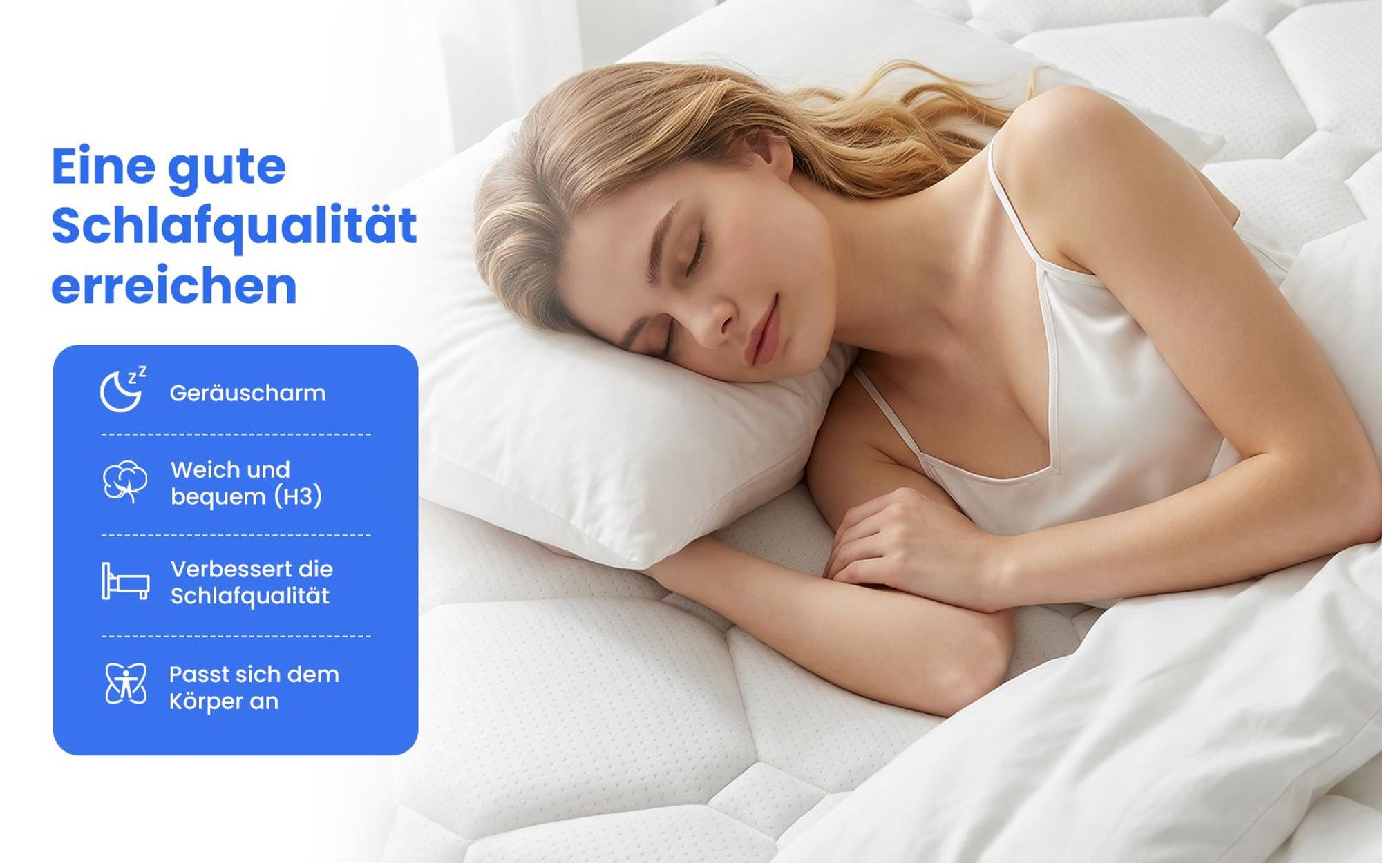 Boxspringmatratze 90x200x26cm, 7-Zonen, mit Memory-Schaum und Taschenfederkern, H3, ideal für Einzelpersonen, Jugendliche und Gästezimmer