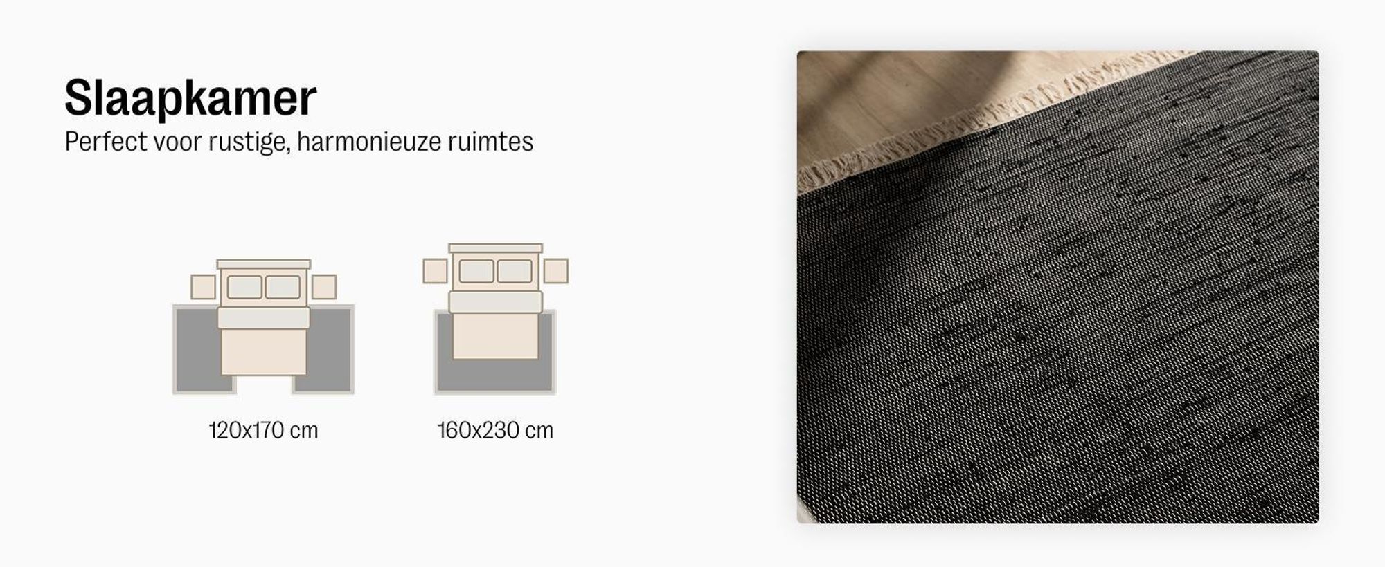 benuta vloerkleed van katoen Tom Zwart/Wit 70x200 cm Loper Scandinavisch vloerkleed woonkamer katoen rechthoekig