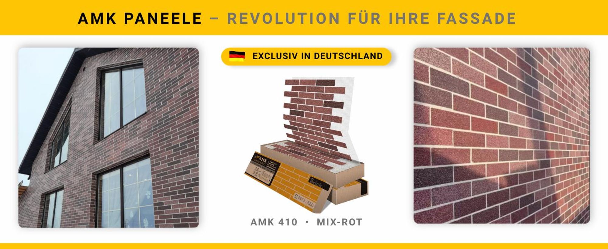AMK Fassadenpaneele 410 Mix-rot – fertiges Objekt