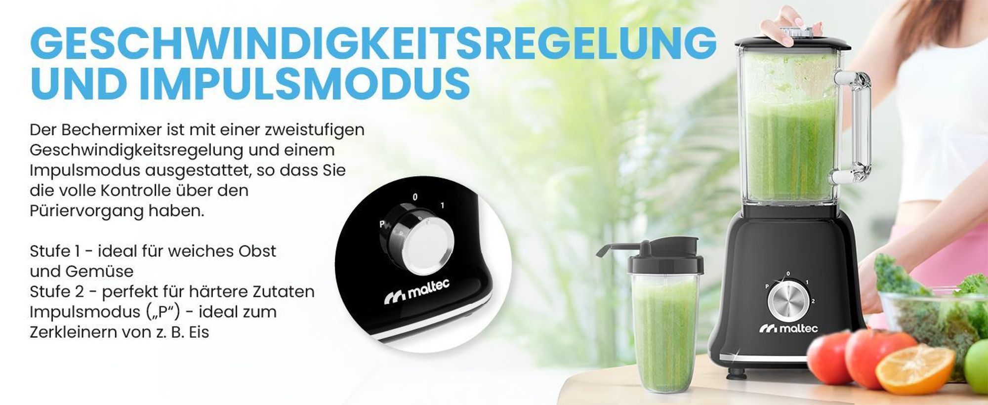 Standmixer Glas Smoothie Maker für Cocktails
