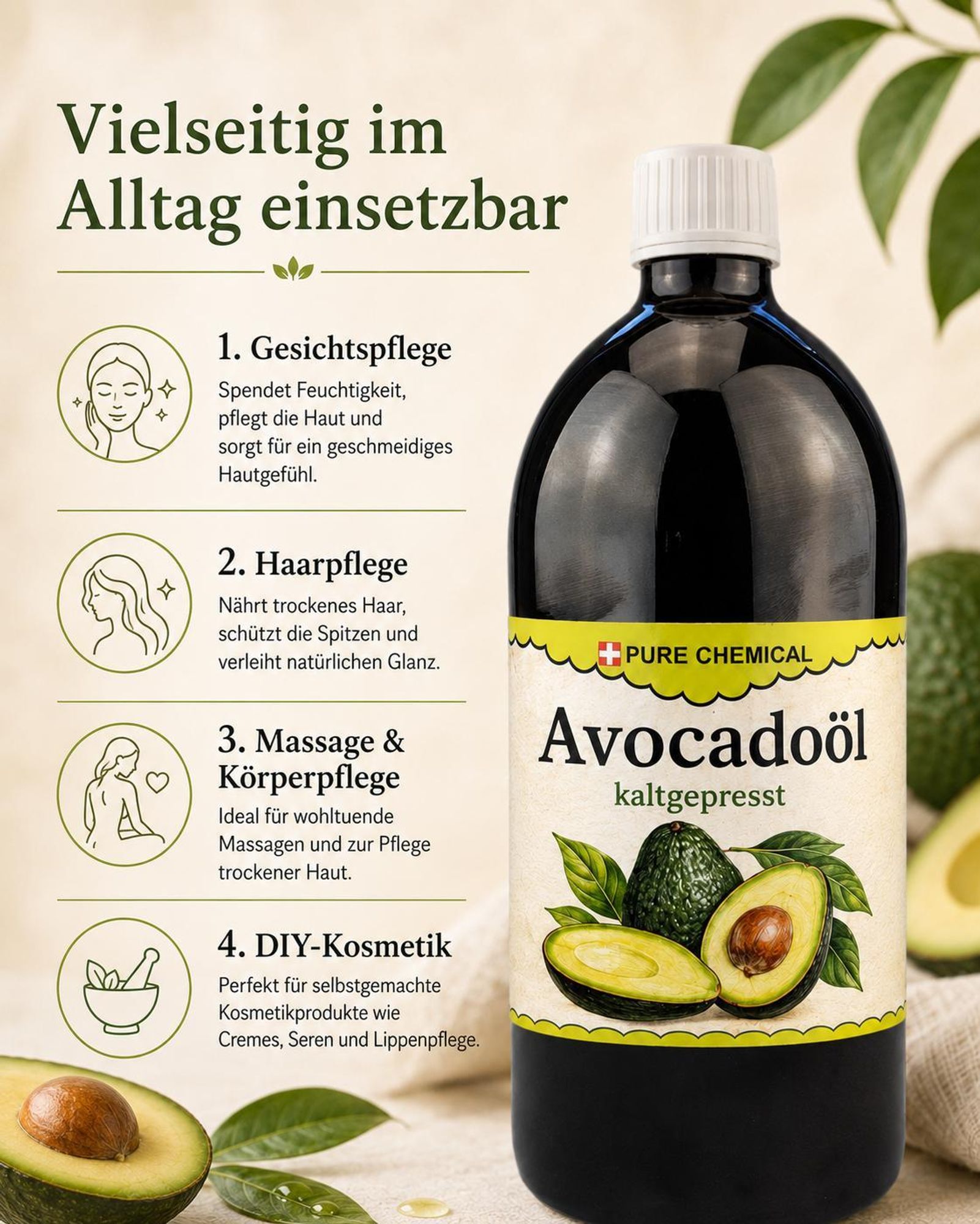 PURE CHEMICAL | Avocadoöl 100%, , 0,5L
