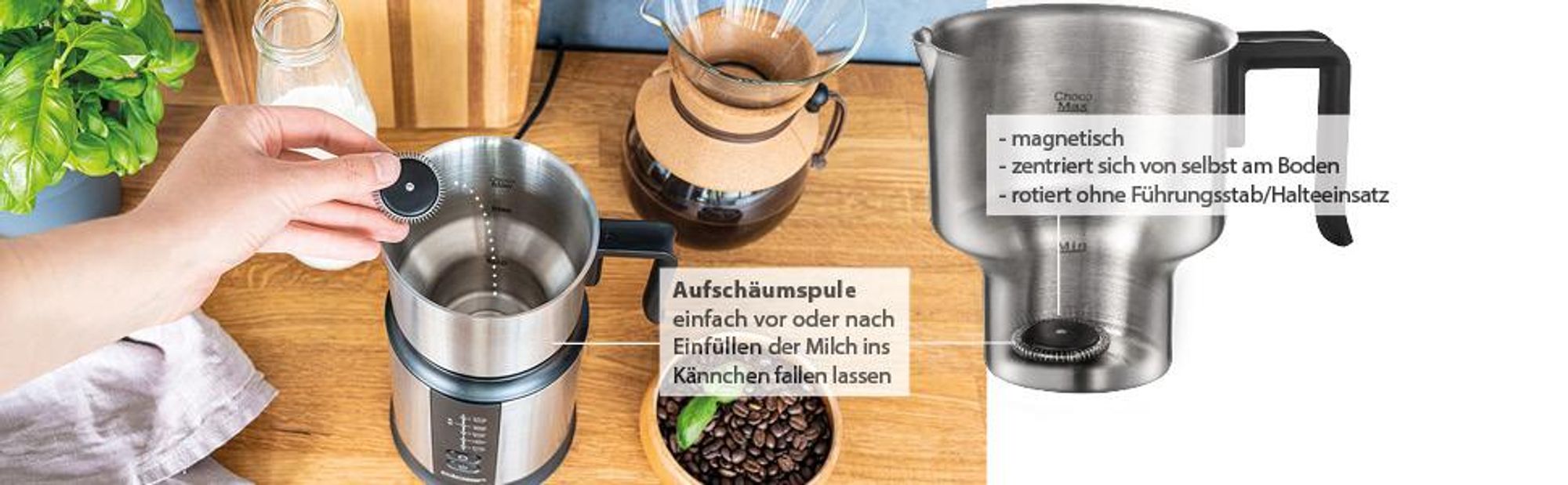 Cloer 7789, Automatic milk frother/warmer, Edelstahl, Edelstahl, Edelstahl, AC, 220-240 Hz