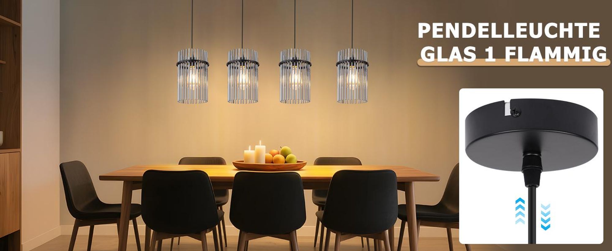 ZMH lampa wisząca na stół do jadalni 1 płomienna - lampa wisząca czarna E27 lampa do jadalni szklany klosz Ø 16 cm do jadalni sypialni kawiarni baru kuchni (bez żarówki)