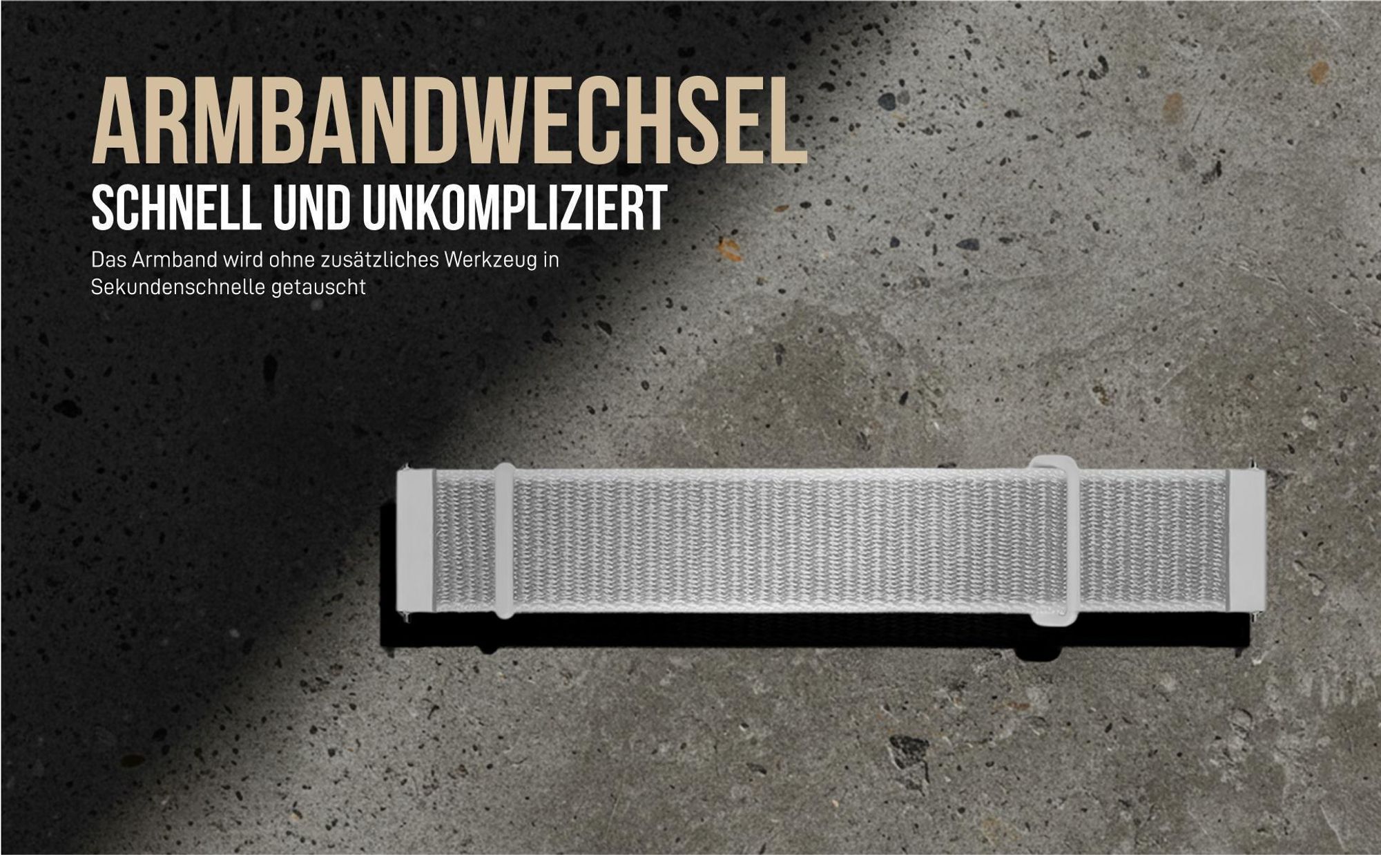 Uhrenarmband in Weiß kompatibel mit Samsung Galaxy Watch7 (2024) 44mm